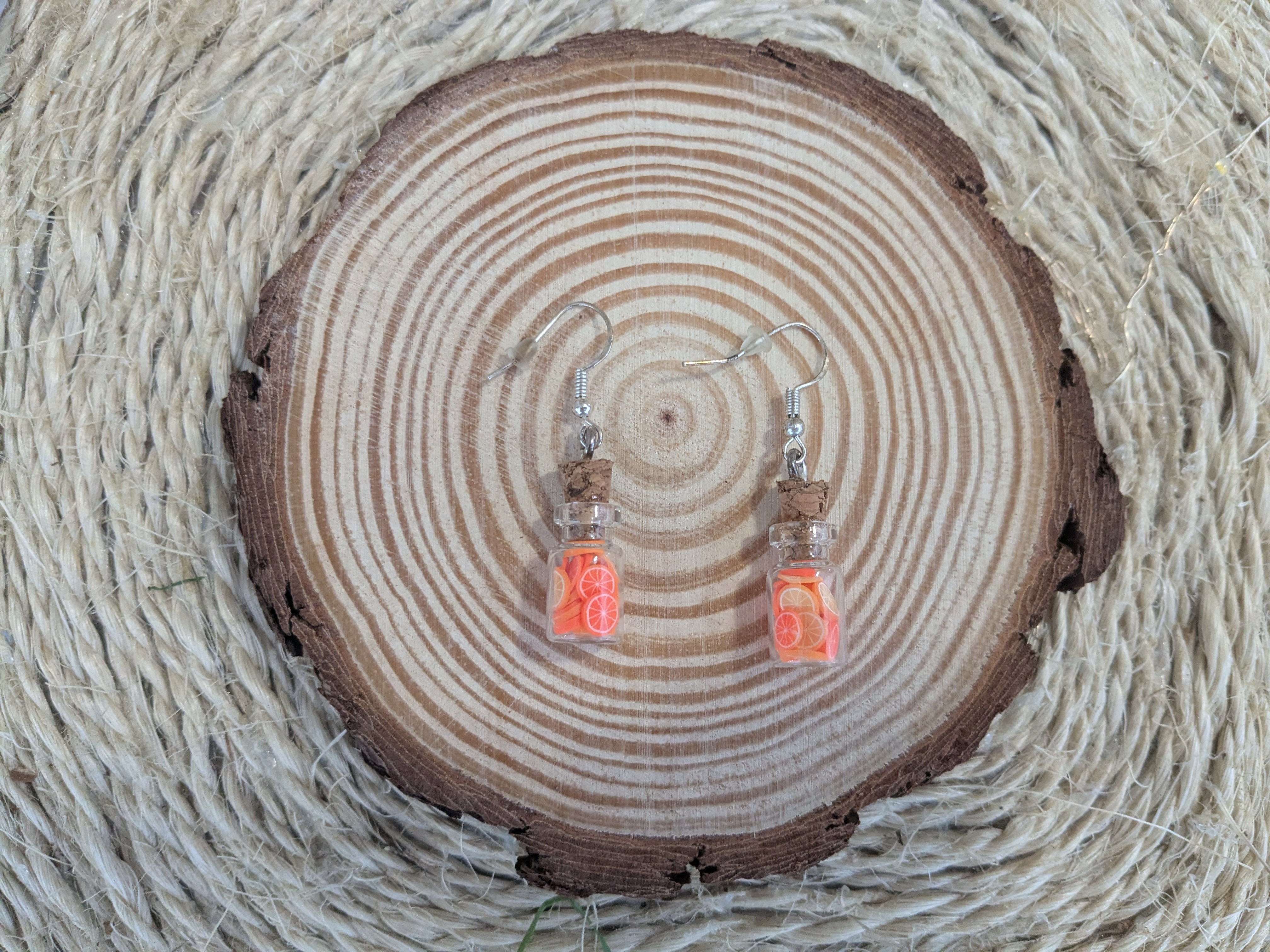 Boucles d'oreilles Tranche d'Orange - Image 2